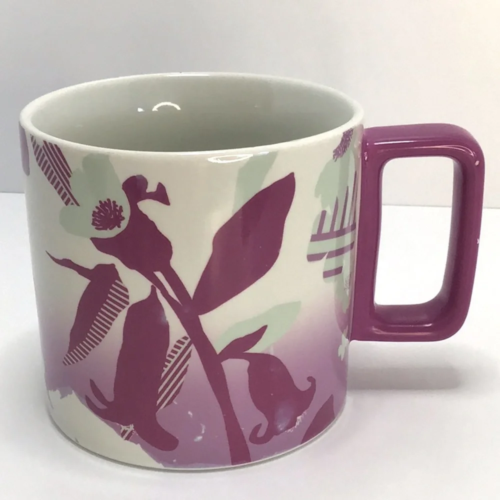 🦄 2022 Starbucks Pink Floral Mug 12oz. - Picture 5 of 9